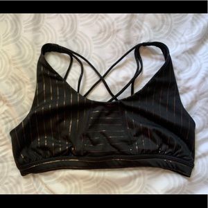 Joy Lab Small Black/Gold Sports Bra
